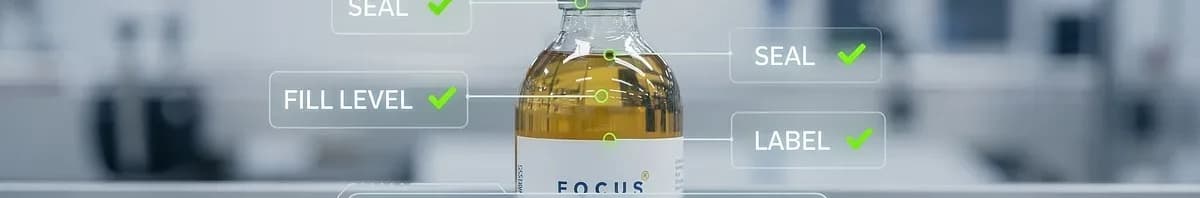 Bottle inspected for seal, fill level and label at once